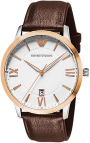  Shop Authentic Emporio Armani Giovanni Quartz White Dial Brown Leather Strap Watch For Men - AR11211 - Luxxuri