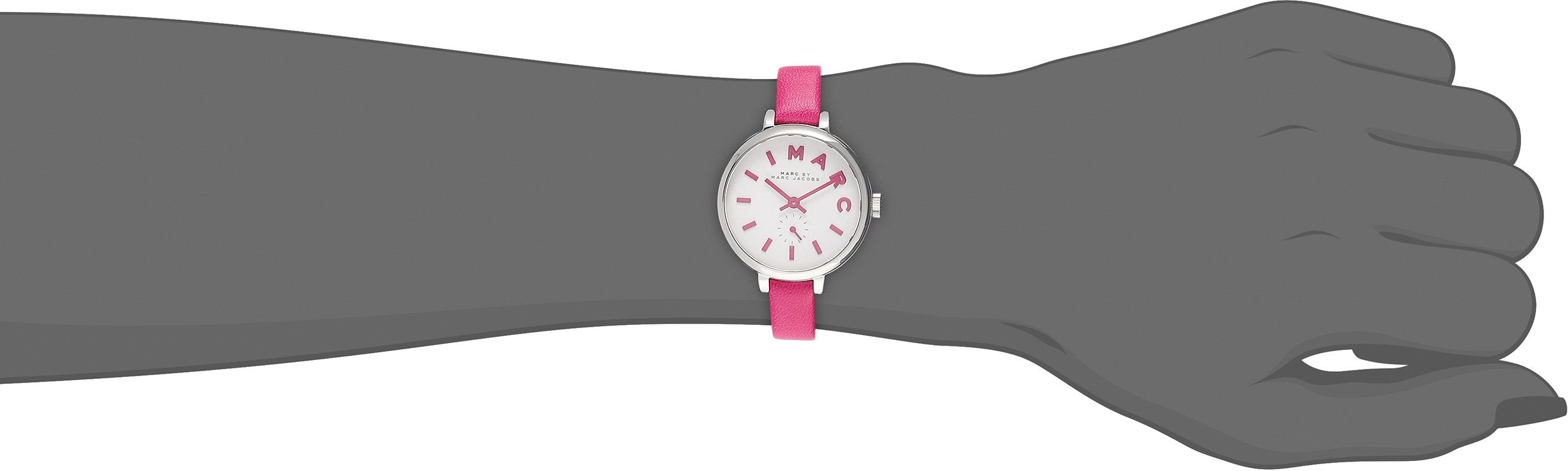  Shop Authentic Marc Jacobs Sally White Dial Pink Leather Strap Watch for Women - MBM1353 - Luxxuri