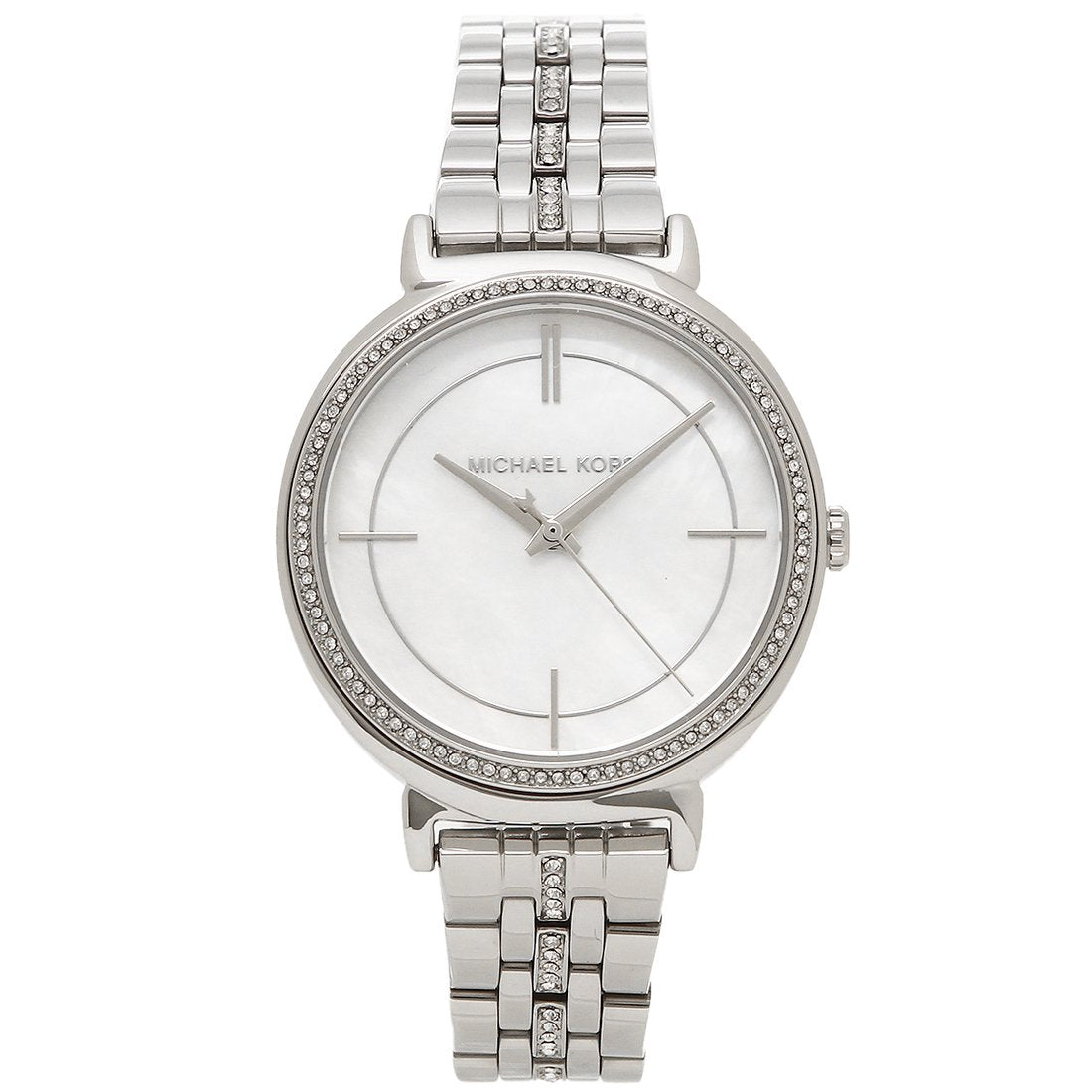 Shop Authentic Michael Kors Cinthia White Mother of Pearl Dial Silver Steel Strap Watch for Women for Women - MK3641 - Luxxuri