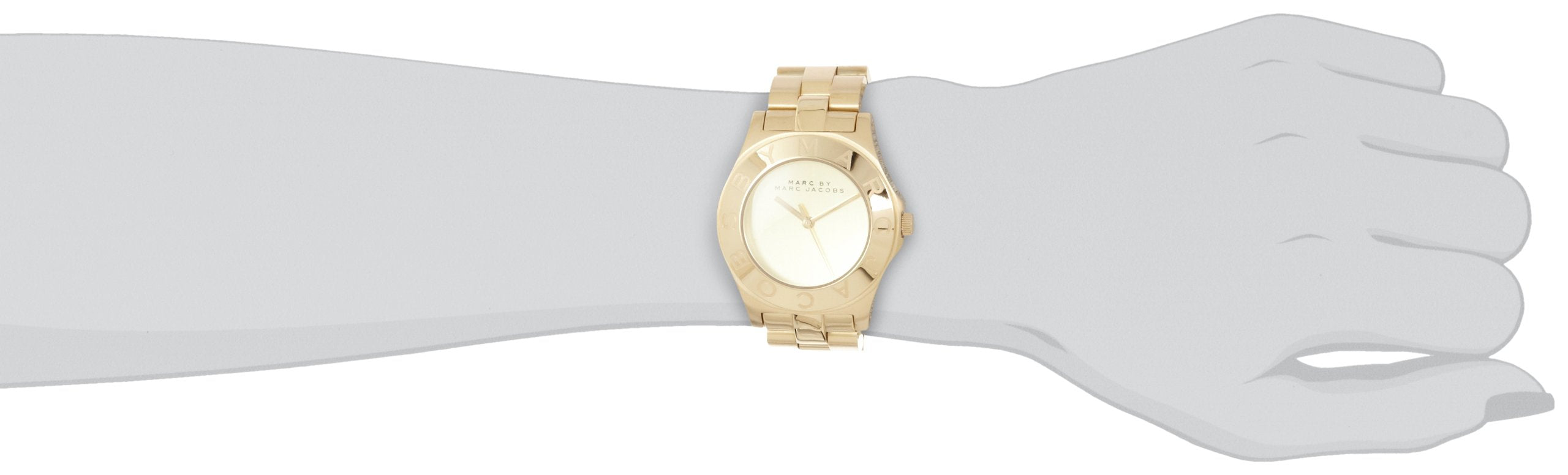  Shop Authentic Marc Jacobs Blade Gold Dial Gold Steel Strap Watch for Women - MBM3126 - Luxxuri
