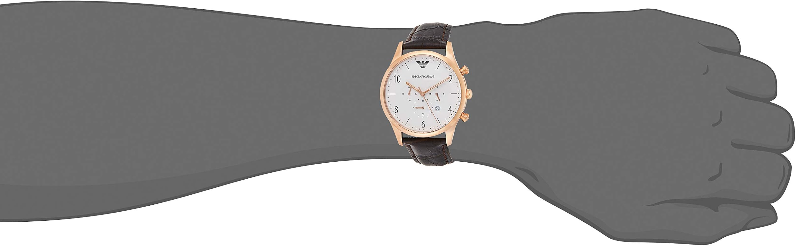  Shop Authentic Emporio Armani Beta Chronograph White Dial Brown Leather Strap Watch For Men - AR1916 - Luxxuri