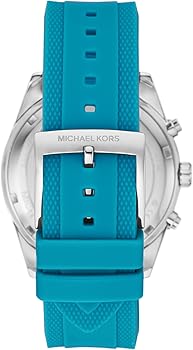 Shop Authentic Michael Kors Hadyn Analog Silver Dial Blue Rubber Strap Watch for Women - MK7485 - Luxxuri