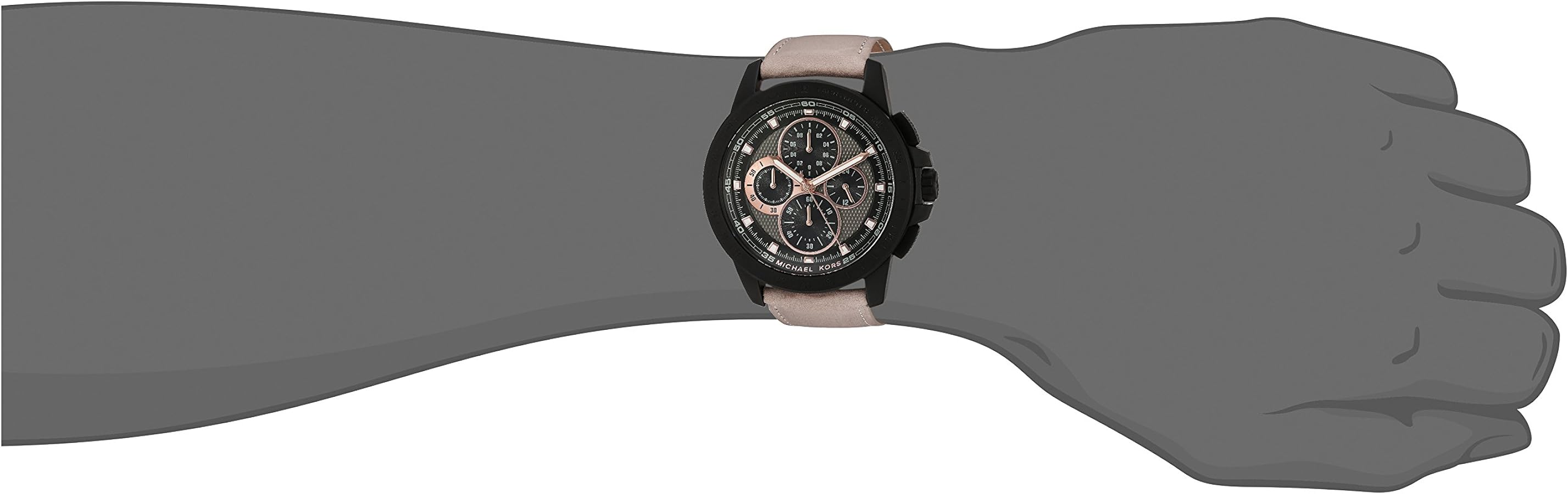  Shop Authentic Michael Kors Ryker Chronograph Black Dial Beige Leather Strap Watch For Men - MK8520 - Luxxuri
