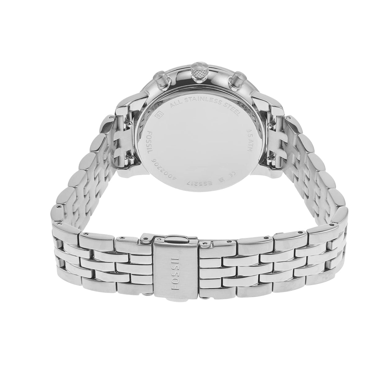  Shop Authentic Fossil Neutra Chronograph Silver Dial Silver Steel Strap Watch for Women - ES5217 - Luxxuri