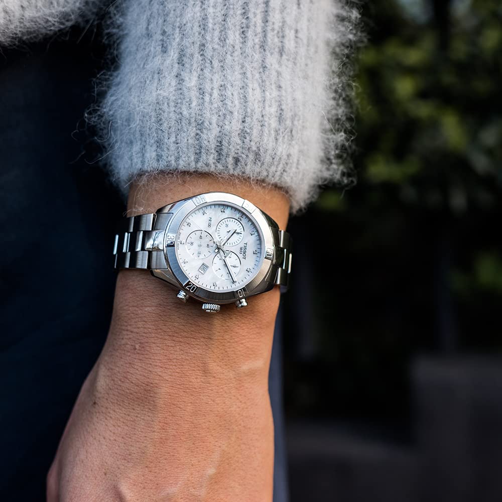  Shop Authentic Tissot PR 100 Sport Chic Chronograph Silver Dial Silver Steel Strap Watch for Women - T101.917.11.031.00 - Luxxuri
