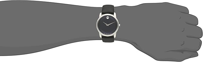  Shop Authentic Movado Museum Classic Blue Dial Black Leather Strap Watch for Men - 606610 - Luxxuri