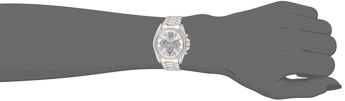  Shop Authentic Michael Kors Bradshaw Chronograph Silver Dial Silver Steel Strap Watch For Women - MK6537 - Luxxuri