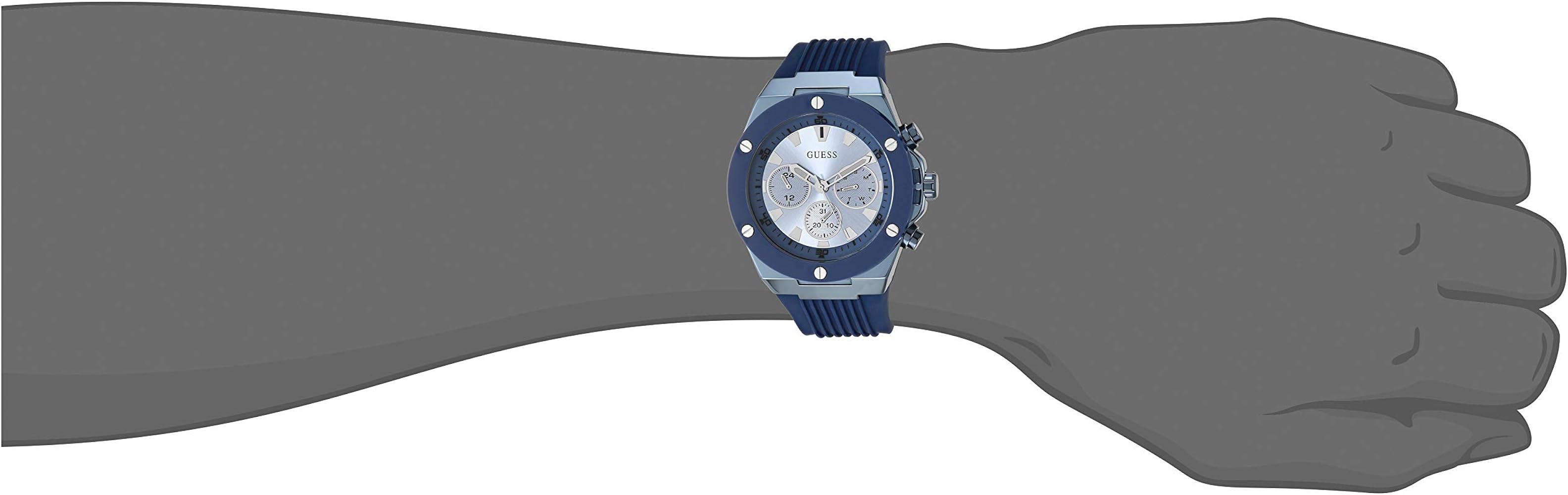  Shop Authentic Guess Poseidon Blue Dial Blue Rubber Strap Watch for Men - GW0057G3 - Luxxuri