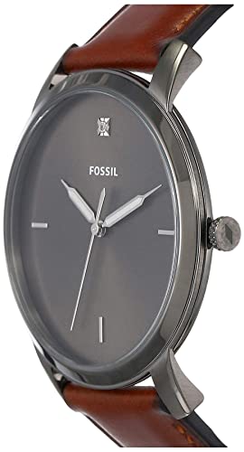  Shop Authentic Fossil The Minimalist 3H Grey Dial Brown Leather Strap Watch for Men - FS5479 - Luxxuri