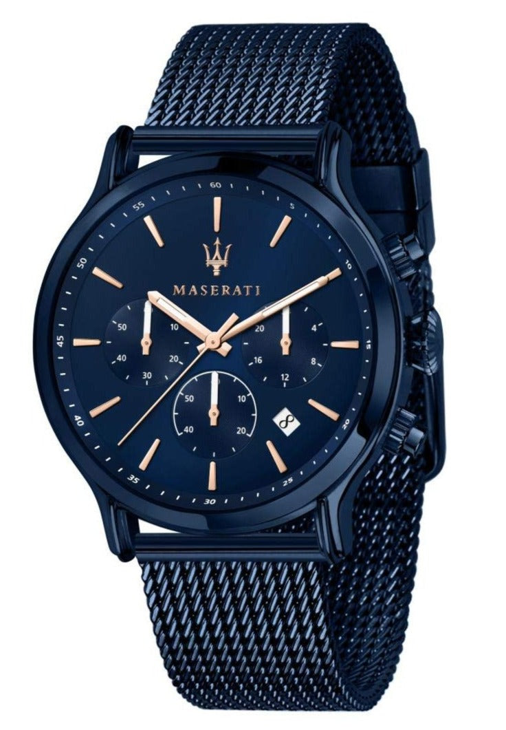  Shop Authentic Maserati Epoca Analog Blue Dial Blue Mesh Bracelet Watch For Men - R8873618010 - Luxxuri