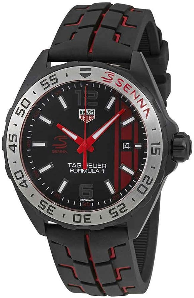  Shop Authentic Tag Heuer Formula 1 Senna Special Edition Black Dial Two Tone Rubber Strap Watch for Men - WAZ1014.FT8027 - Luxxuri