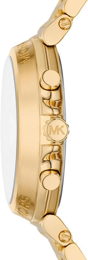  Shop Authentic Michael Kors Maren Chronograph Gold Dial Gold Steel Strap Watch for Women - MK7493 - Luxxuri
