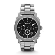  Shop Authentic Fossil Machine Chronograph Black Dial Silver Steel Strap Watch for Men - FS4776 - Luxxuri