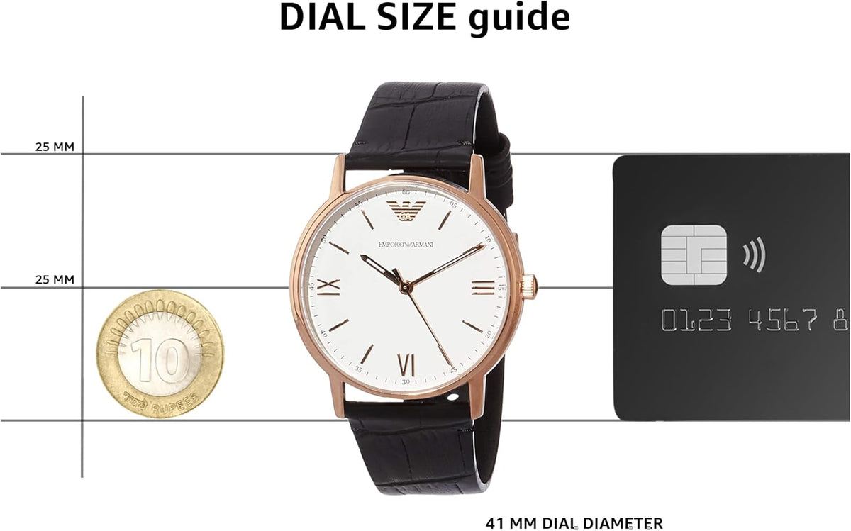  Shop Authentic Emporio Armani Kappa Quartz White Dial Black Leather Strap Watch For Men - AR80015 - Luxxuri