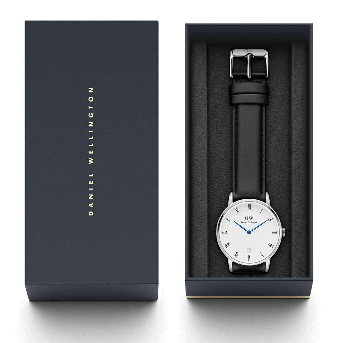  Shop Authentic Daniel Wellington Dapper Sheffield White Dial Black Leather Strap Watch For Men - DW00100088 - Luxxuri