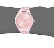  Shop Authentic Michael Kors Slim Runway Pink Dial Pink Steel Strap Watch For Women - MK4456 - Luxxuri