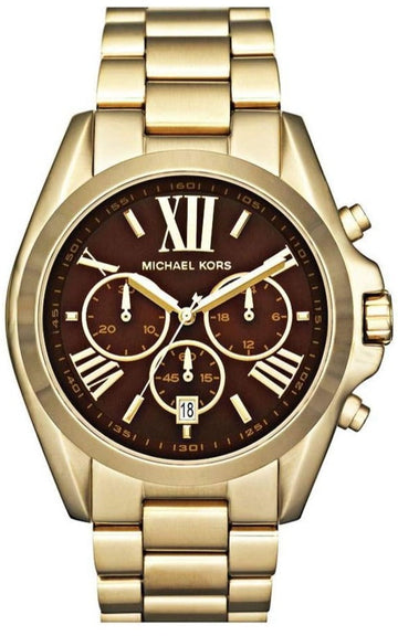  Shop Authentic Michael Kors Bradshaw Brown Dial Gold Steel Strap Watch for Women - MK5502 - Luxxuri