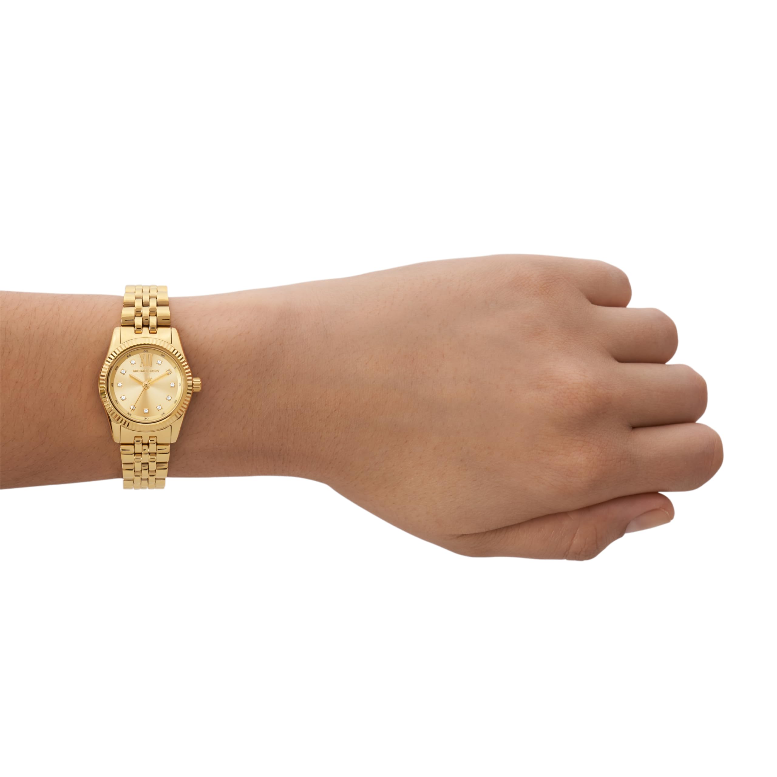  Shop Authentic Michael Kors Lexington Analog Gold Dial Gold Steel Strap Watch for Women - MK4741 - Luxxuri