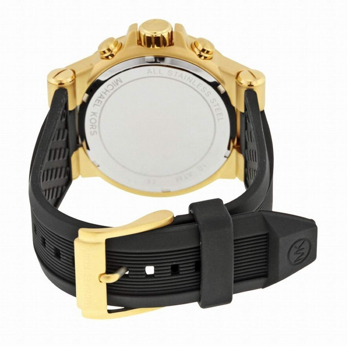  Shop Authentic Michael Kors Dylan Chronograph Black Dial Black Rubber Strap Watch For Women - MK8556 - Luxxuri