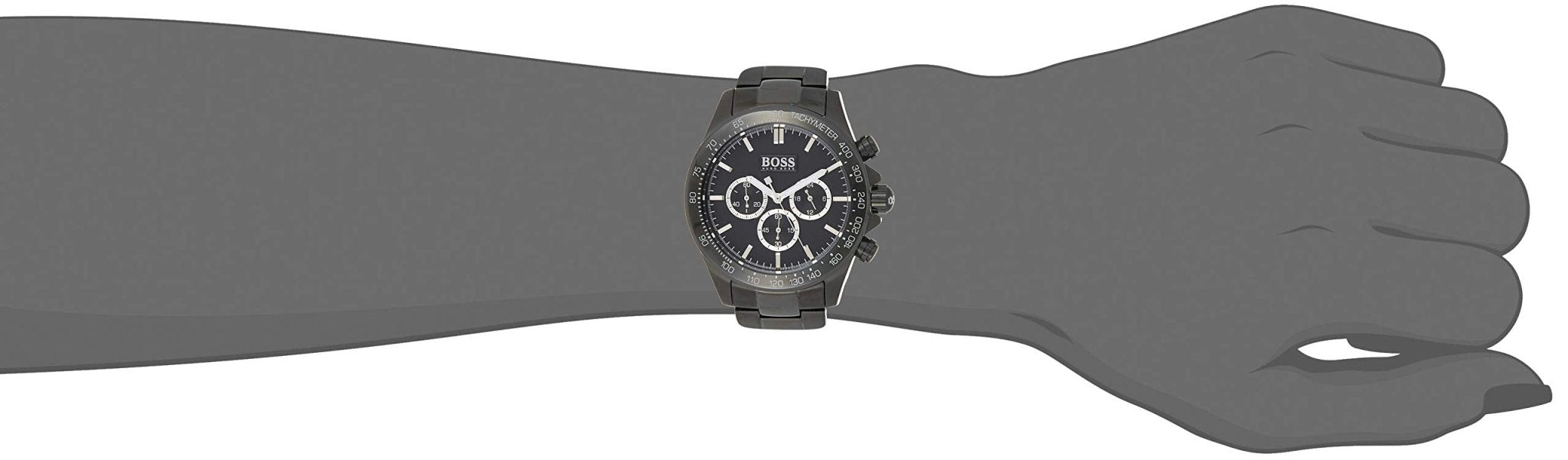  Shop Authentic Hugo Boss Ikon Chronograph Black Dial Black Steel Strap Watch for Men - 1512961 - Luxxuri