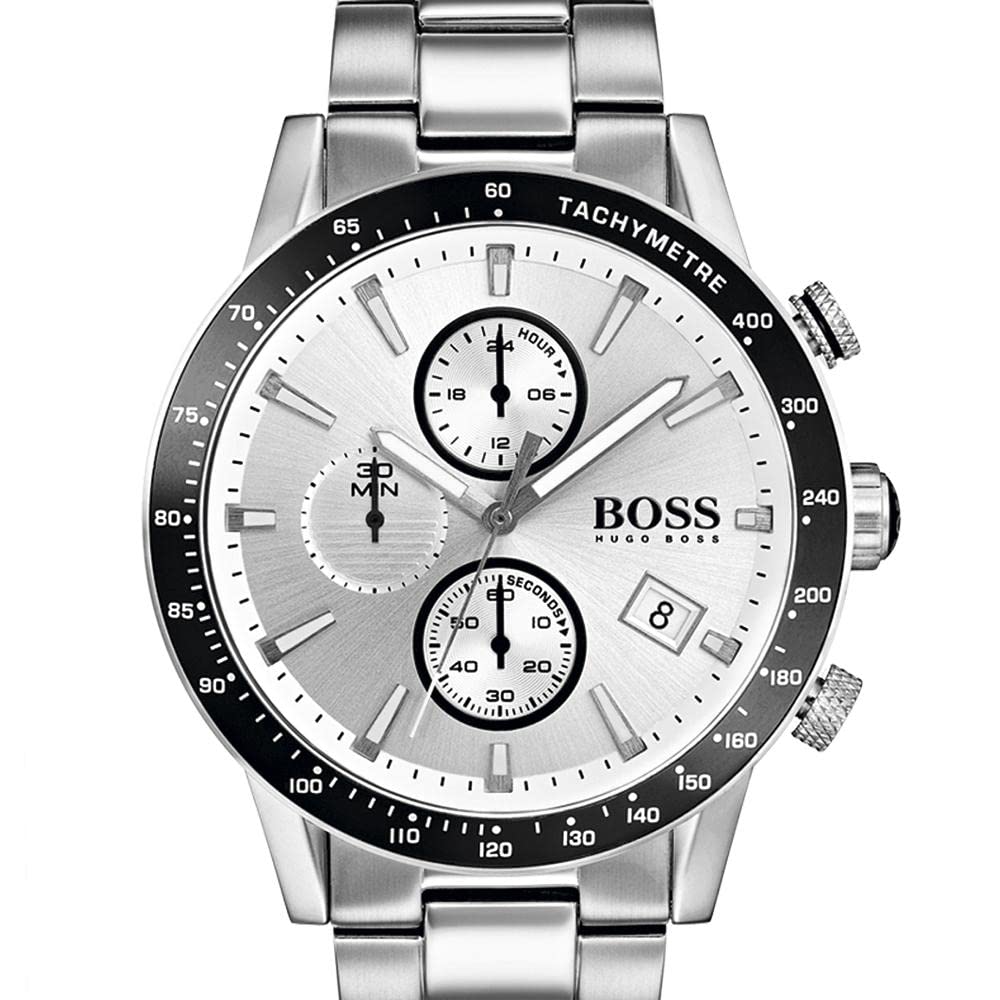  Shop Authentic Hugo Boss Rafale Competitive Sport Silver Dial Silver Steel Strap Watch for Men - 1513511 - Luxxuri