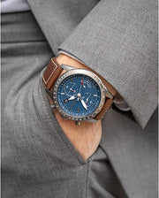  Shop Authentic Hugo Boss Pilot Edition Blue Dial Brown Leather Strap Watch for Men - 1513852 - Luxxuri