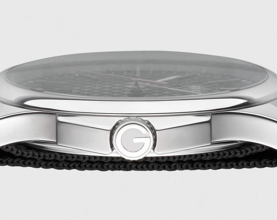  Shop Authentic Gucci G Timeless Analog Quartz Black Dial Black NATO Strap Watch For Men - YA126321 - Luxxuri
