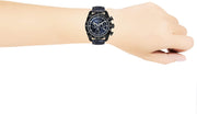 Shop Authentic Versace V-Ray Chronograph Quartz Blue Dial Black Leather Strap Watch For Men - VEDB00418 - Luxxuri