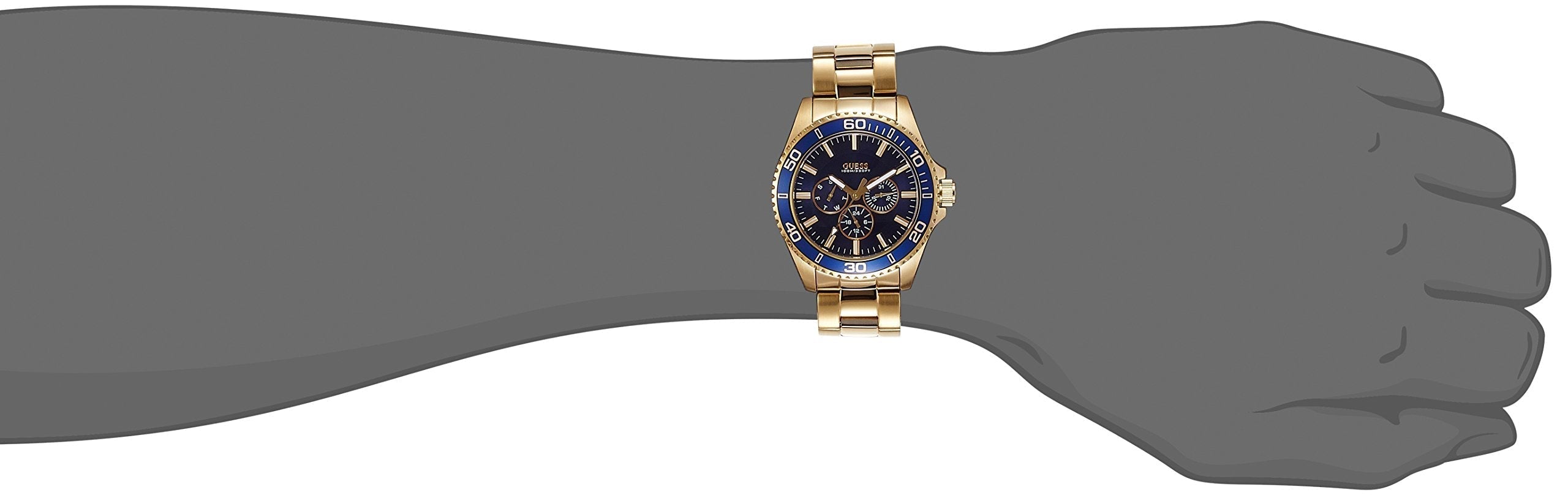  Shop Authentic Guess Chaser Multifunction Blue Dial Gold Steel Strap Watch for Men - W0172G5 - Luxxuri