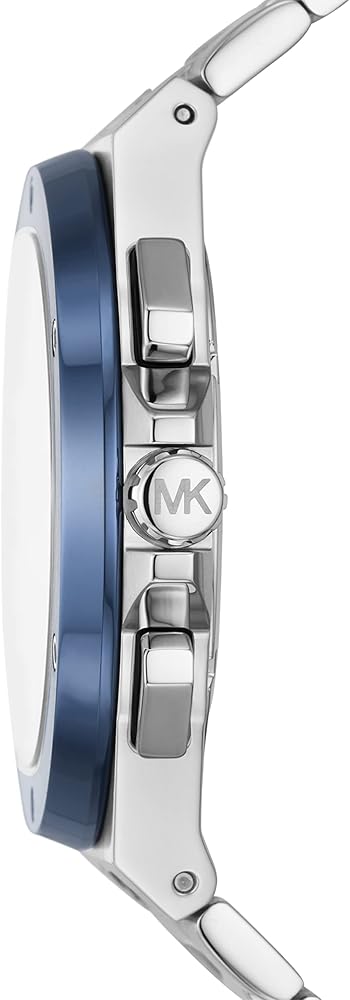  Shop Authentic Michael Kors Lennox Chronograph Blue Dial Silver Steel Strap Watch For Men - MK8938 - Luxxuri