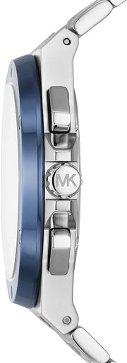  Shop Authentic Michael Kors Lennox Chronograph Blue Dial Silver Steel Strap Watch For Men - MK8938 - Luxxuri