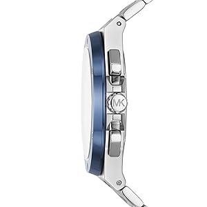  Shop Authentic Michael Kors Lennox Chronograph Blue Dial Silver Steel Strap Watch For Men - MK8938 - Luxxuri