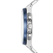  Shop Authentic Michael Kors Lennox Chronograph Blue Dial Silver Steel Strap Watch For Men - MK8938 - Luxxuri