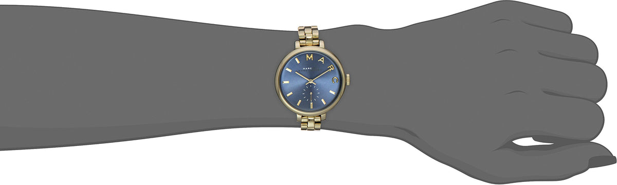  Shop Authentic Marc Jacobs Sally Blue Dial Gold Steel Strap Watch for Women - MBM3366 - Luxxuri