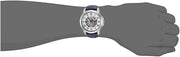  Shop Authentic Fossil Grant Automatic Skeleton Silver Dial Blue Leather Strap Watch for Men - ME3111 - Luxxuri