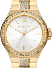  Shop Authentic Michael Kors Lenox Three Hand Silver Dial Gold Steel Strap Watch For Women - MK7361 - Luxxuri