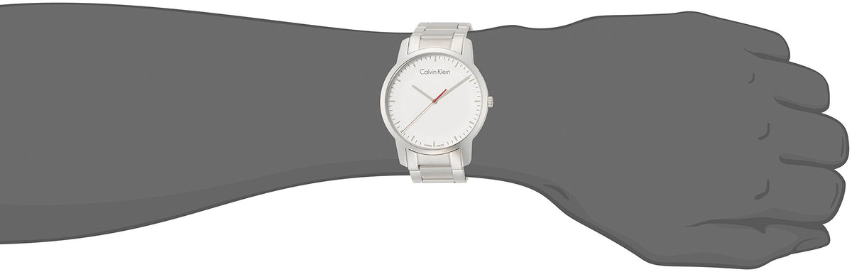  Shop Authentic Calvin Klein City Quartz White Dial Silver Steel Strap Watch for Men - K2G2G1Z6 - Luxxuri