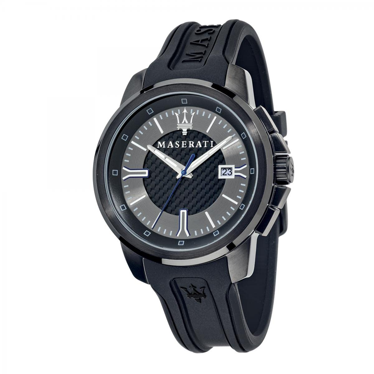  Shop Authentic Maserati SFIDA Black Dial Black Rubber Strap Watch For Men - R8851123004 - Luxxuri