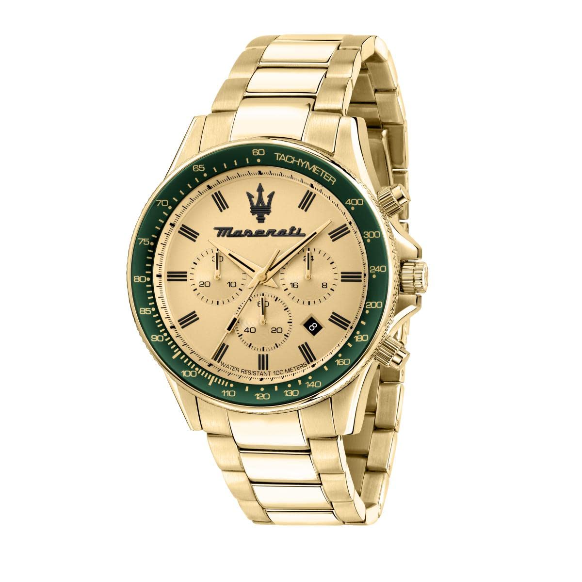  Shop Authentic Maserati SFIDA Quartz Yellow Dial Gold Strap Watch For Men - R8873640005 - Luxxuri