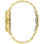  Shop Authentic Bulova BVA Skeleton Silver Dial Gold Steel Strap Watch for Men - 97A108 - Luxxuri