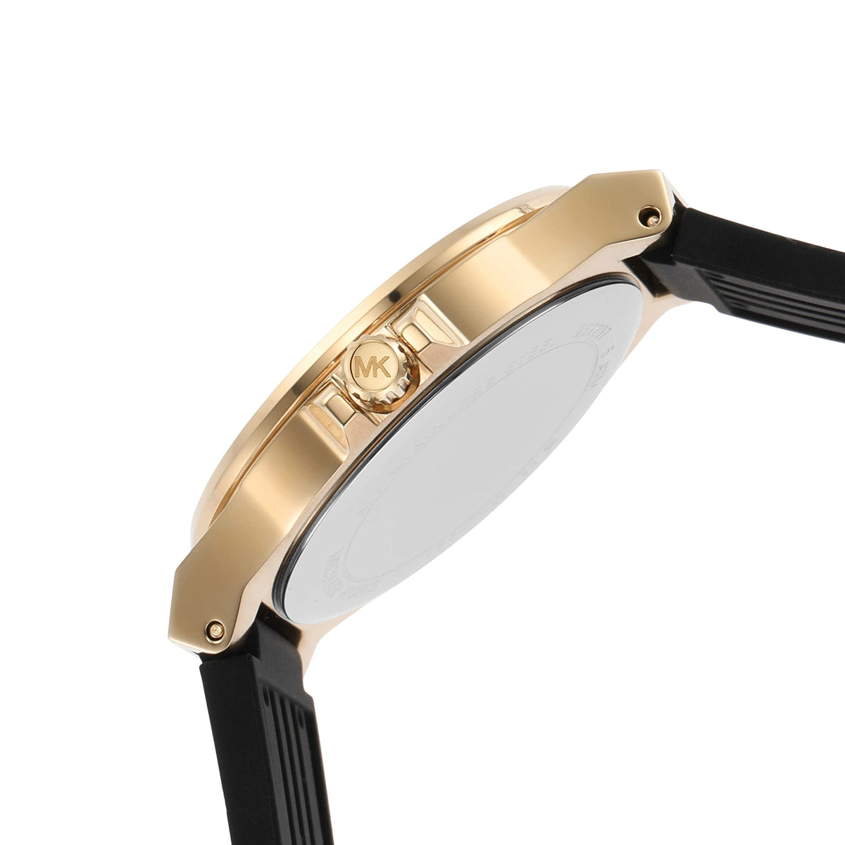  Shop Authentic Michael Kors Mini Lennox Quartz Black Dial Black Silicone Strap Watch For Women - MK7281 - Luxxuri