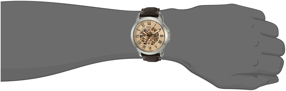  Shop Authentic Fossil Grant Chronograph Cream Dial Brown Leather Strap Watch for Men - ME3122 - Luxxuri