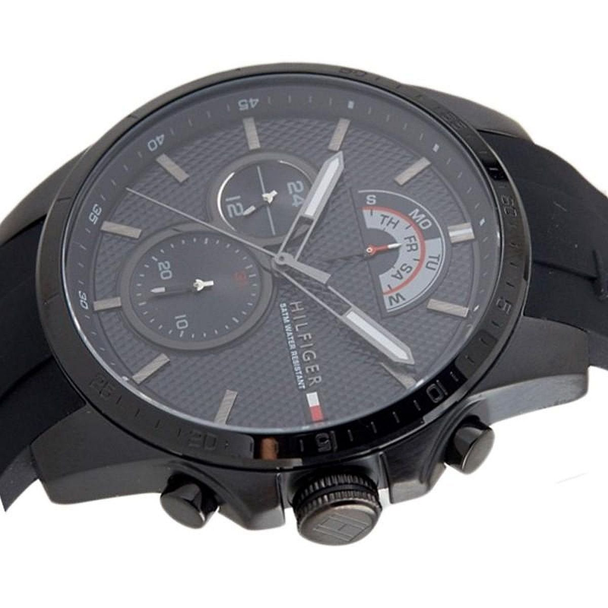  Shop Authentic Tommy Hilfiger Decker Black Dial Black Rubber Strap Watch for Men - 1791352 - Luxxuri