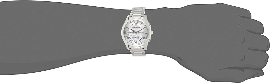  Shop Authentic Emporio Armani Valente Chronograph Silver Dial Silver Steel Strap Watch For Men - AR11081 - Luxxuri