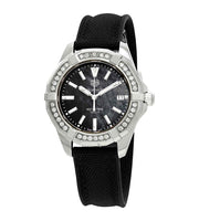  Shop Authentic Tag Heuer Aquaracer Diamonds Mother of Pearl Black Dial Black Nylon Strap Watch for Women - WAY131P.FT6092 - Luxxuri