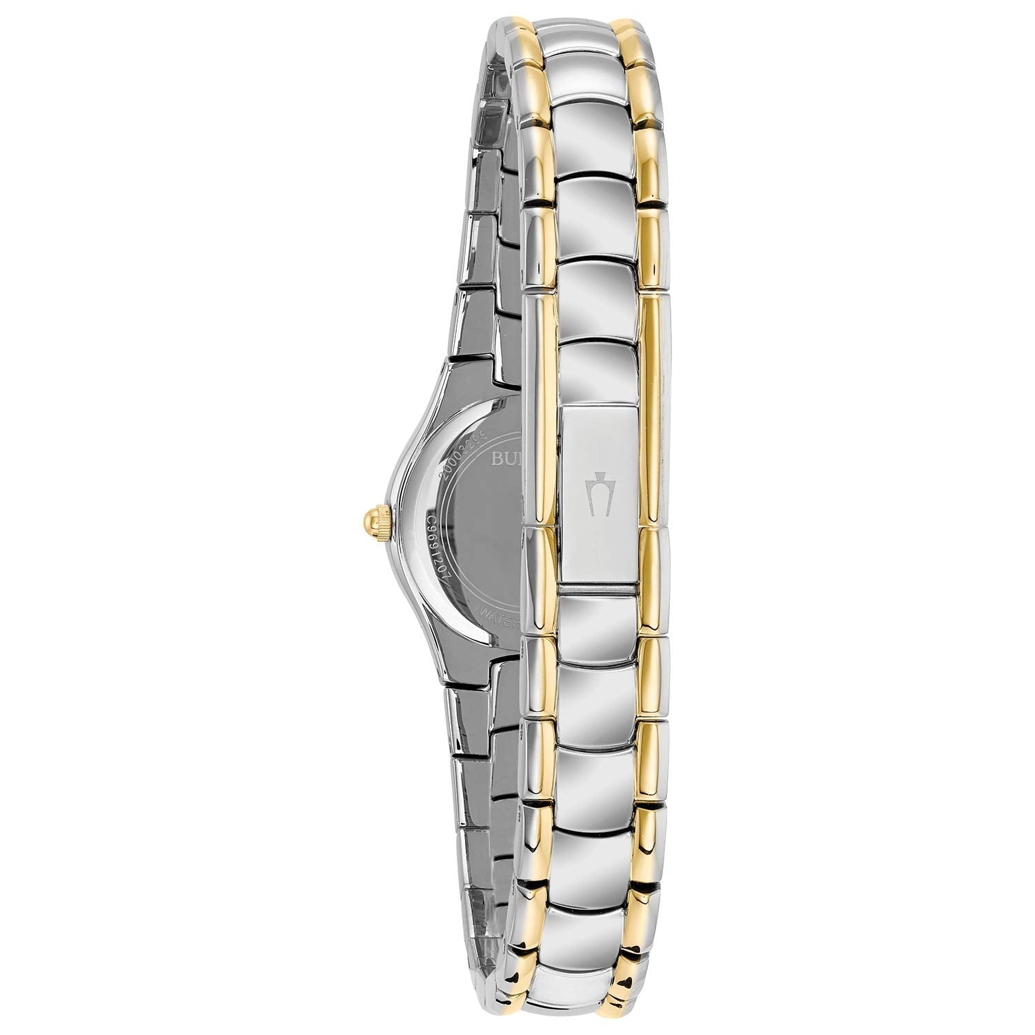  Shop Authentic Bulova Classic White Dial Two Tone Steel Strap Watch for Women - 98T84 - Luxxuri