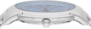  Shop Authentic Versace V-Urban Light Blue Dial Silver Steel Strap Watch for Men - VELQ00419 - Luxxuri