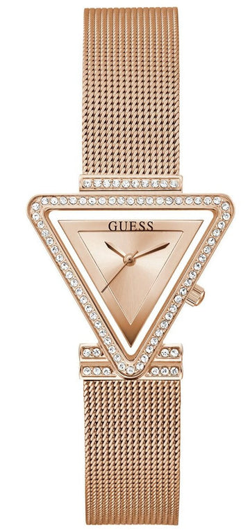  Shop Authentic Guess Fame Diamonds Rose Gold Dial Rose Gold Mesh Bracelet Watch for Women - GW0508L3 - Luxxuri
