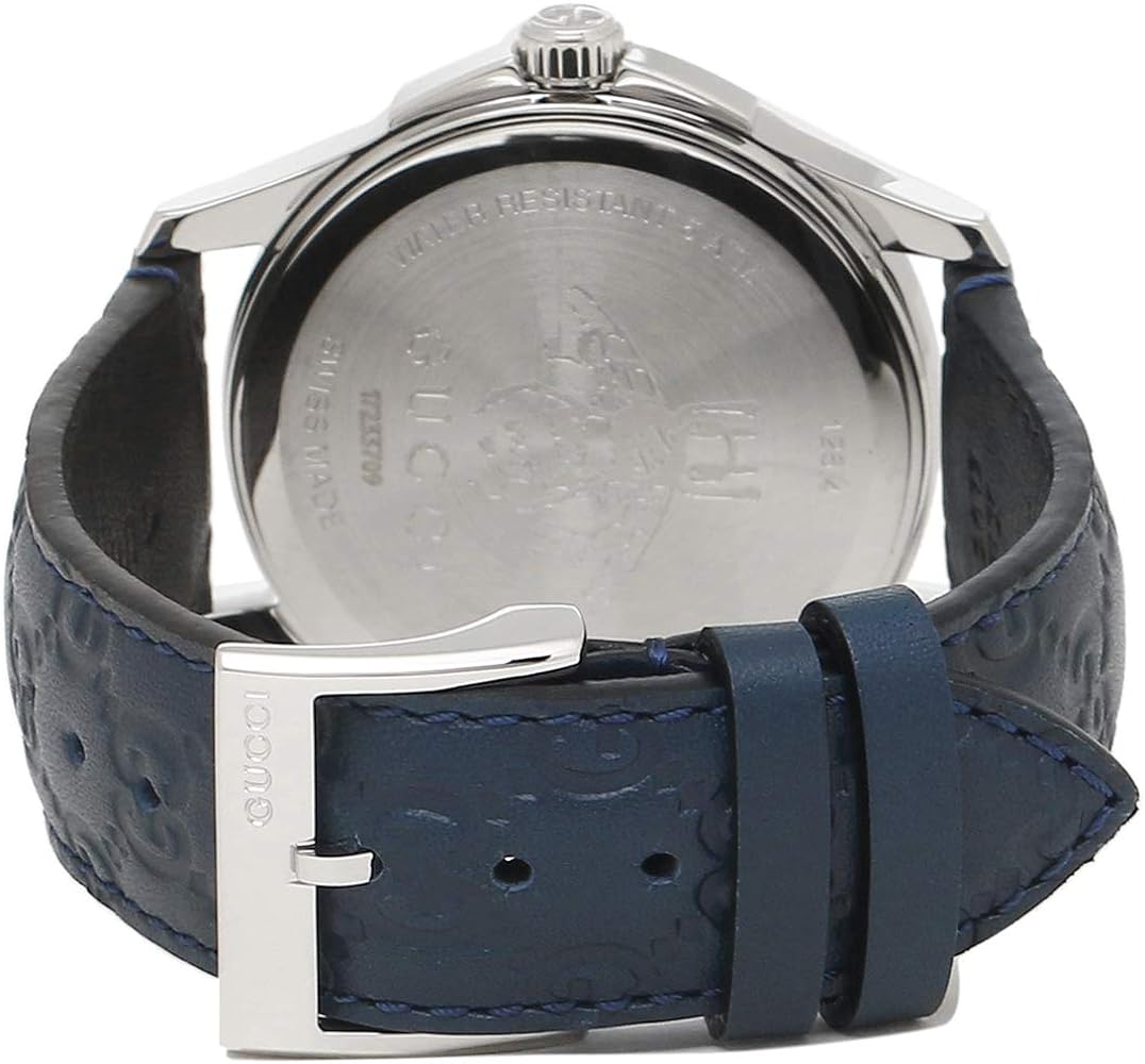  Shop Authentic Gucci G Timeless Quartz Blue Dial Blue Leather Strap Watch For Men - YA1264032 - Luxxuri