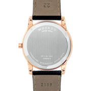  Shop Authentic Movado Museum Classic Black Dial Black Leather Strap Watch For Men - 607060 - Luxxuri
